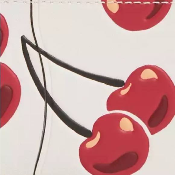 Coach Zip Card Case With Cherry Print - Picture 3 of 4